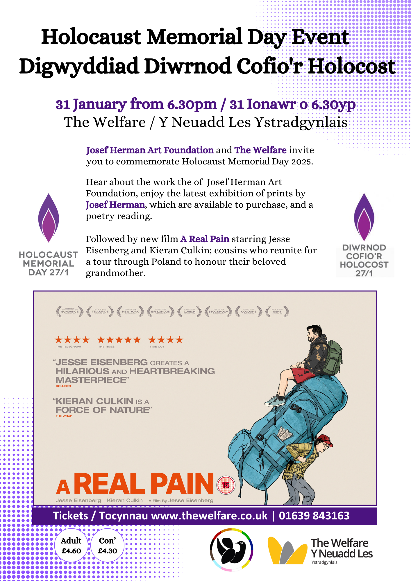 The Welfare Ystradgynlais - Ceremony and "A Real Pain" Screening - HMD 2025