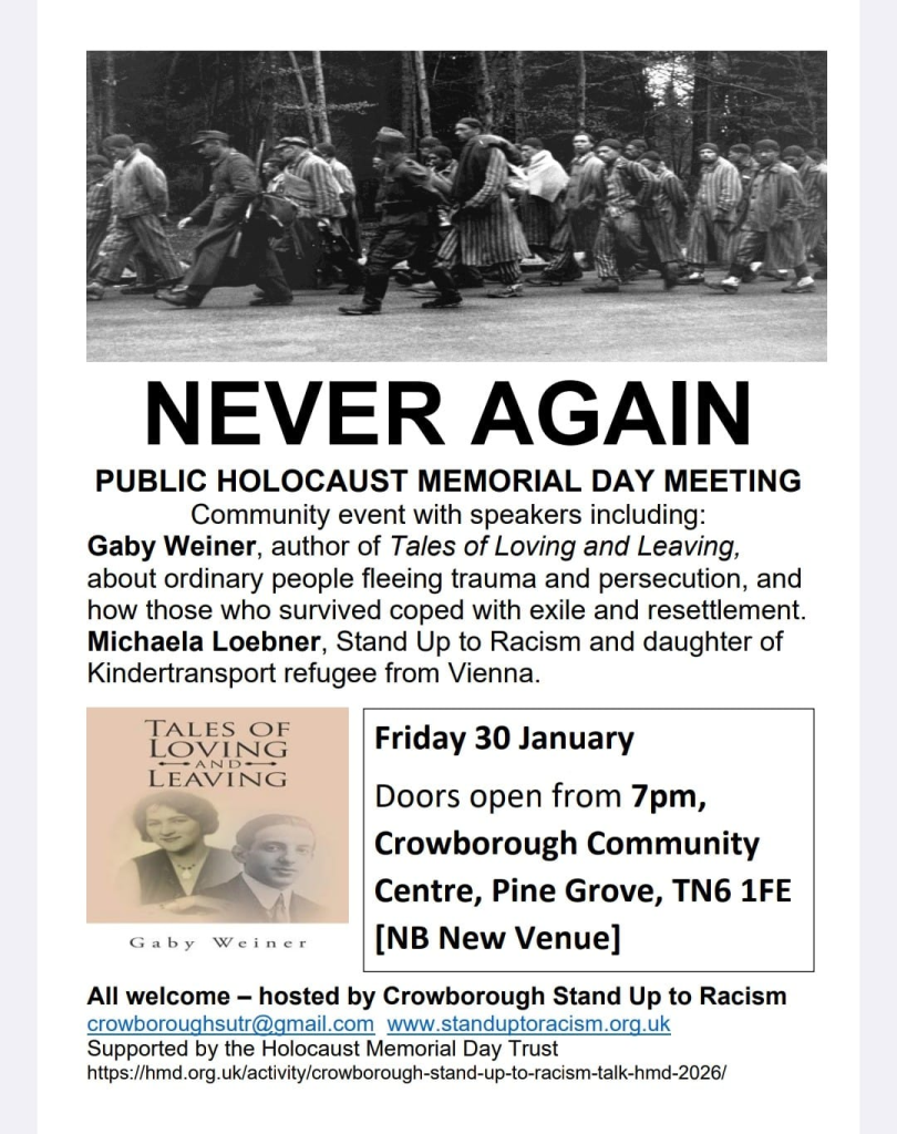 Crowborough Stand Up to Racism - Talk - HMD 2026
