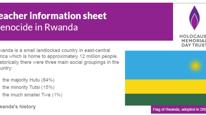 Holocaust Memorial Day Trust | Teacher information sheet – Genocide in