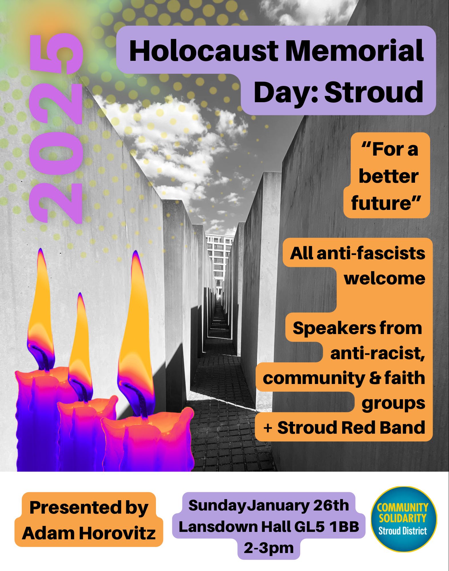 Community Solidarity Stroud District - Event with speeches and music - HMD 2025