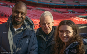 Tottenham Hotspur's Ledley King with John Hajdu.