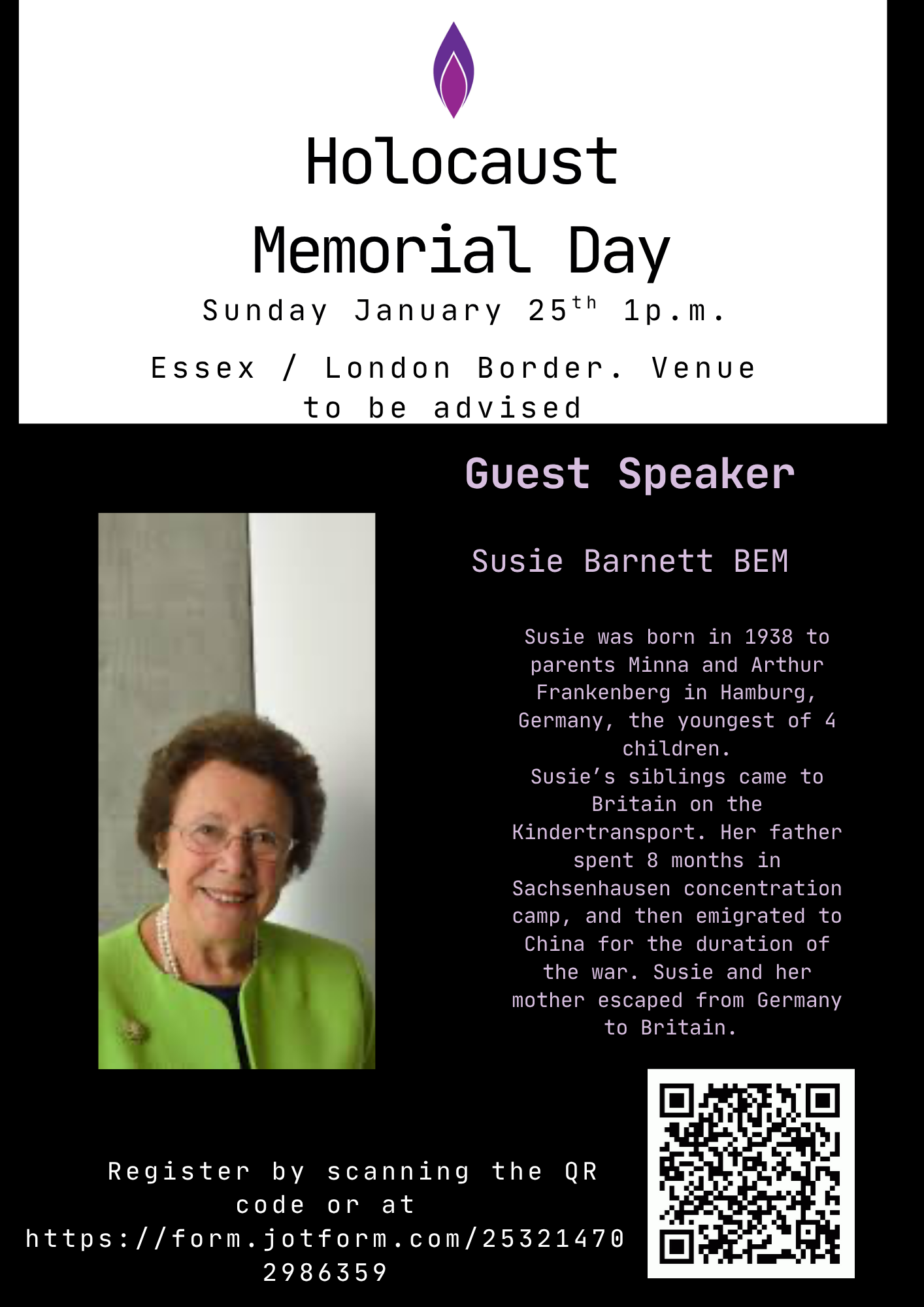 Epping Holocaust Educational Trust - Survivor Speaker - HMD 2026