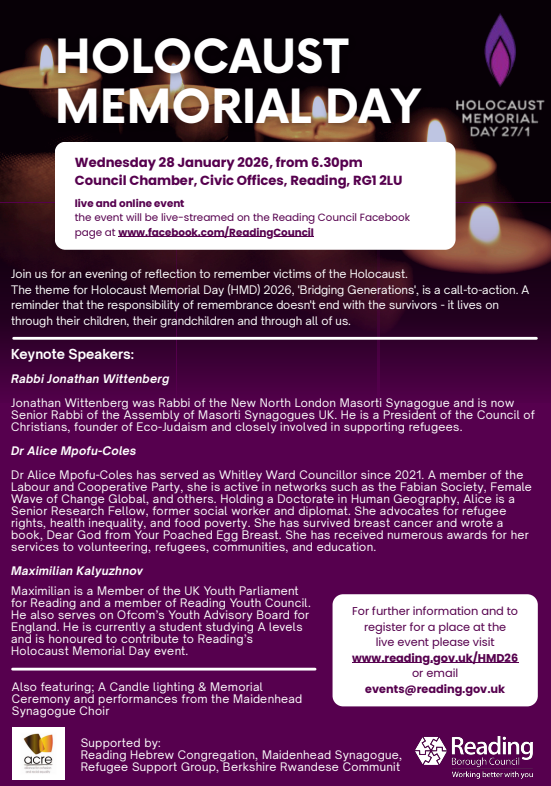 St Annes Hebrew Congregation - Second Generation Speaker - HMD 2026