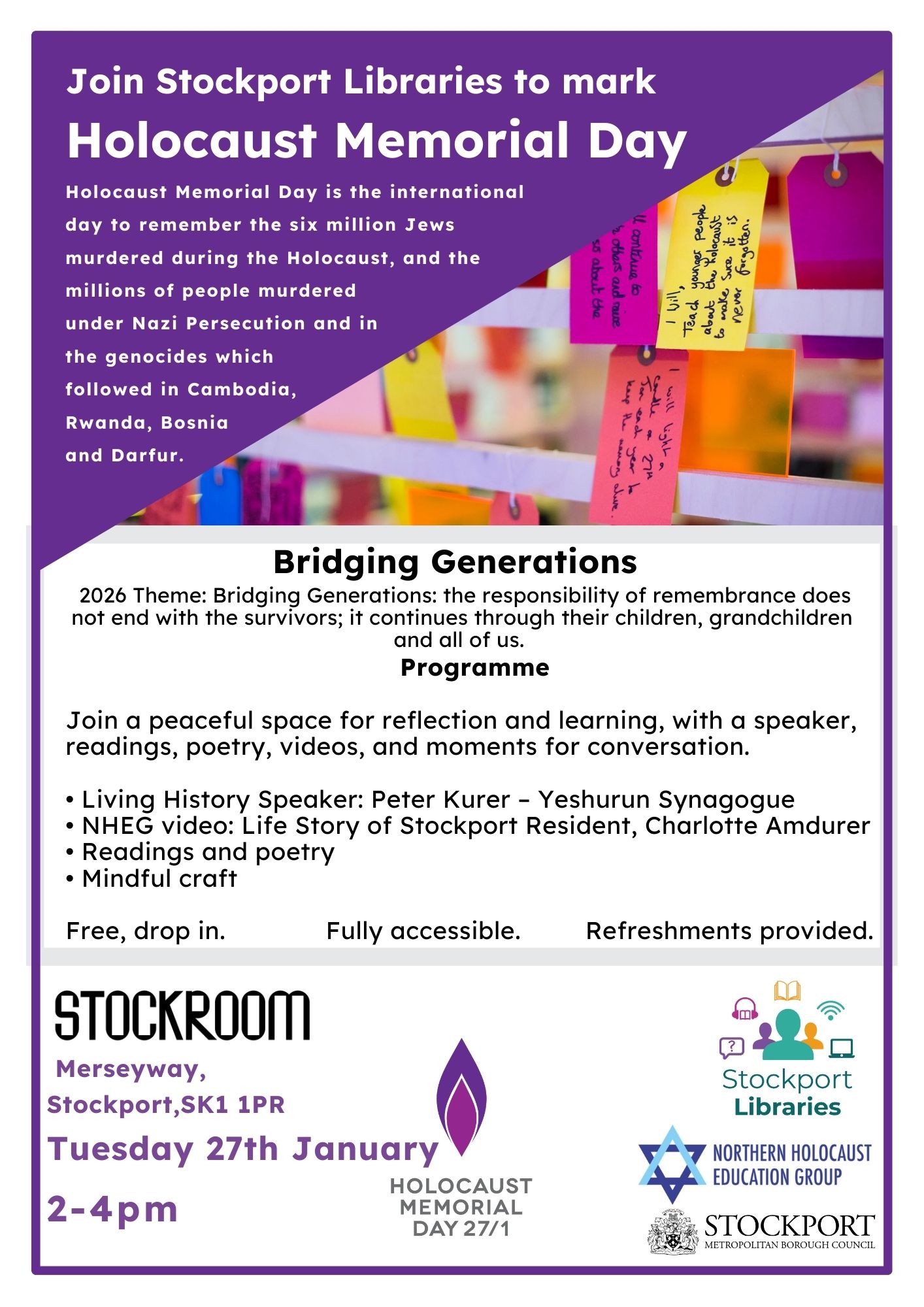 Stockport Libraries - Reflective drop-in - HMD 2026