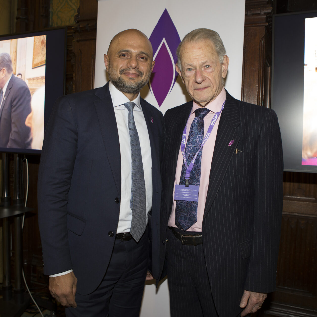 Sir Sajid Javid and Holocaust survivor John Hajdu